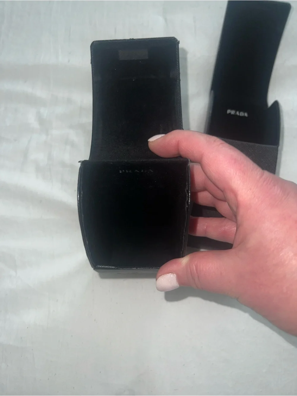 Prada Black Hard Sunglasses Case Duo